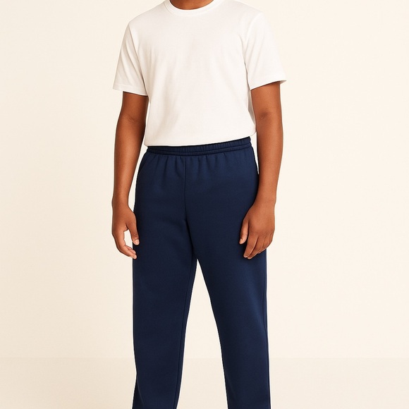 Nike Kids Therma-FIT Open-Hem Athletic Training Pants Large Navy Winter Gym - Picture 11 of 11